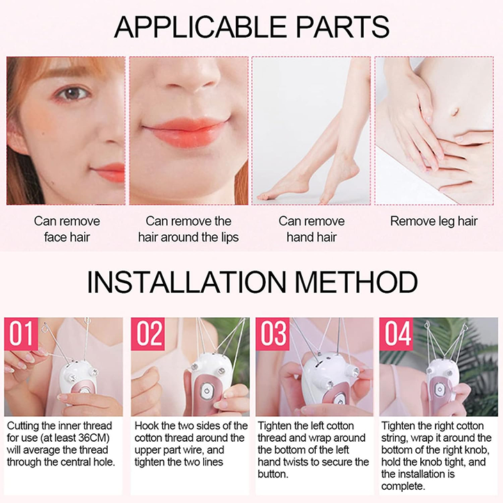 Electric Hair Threader for Smooth Facial Skin