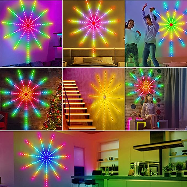 Smart 40Keys Fire-works LED Strips Colors RGB