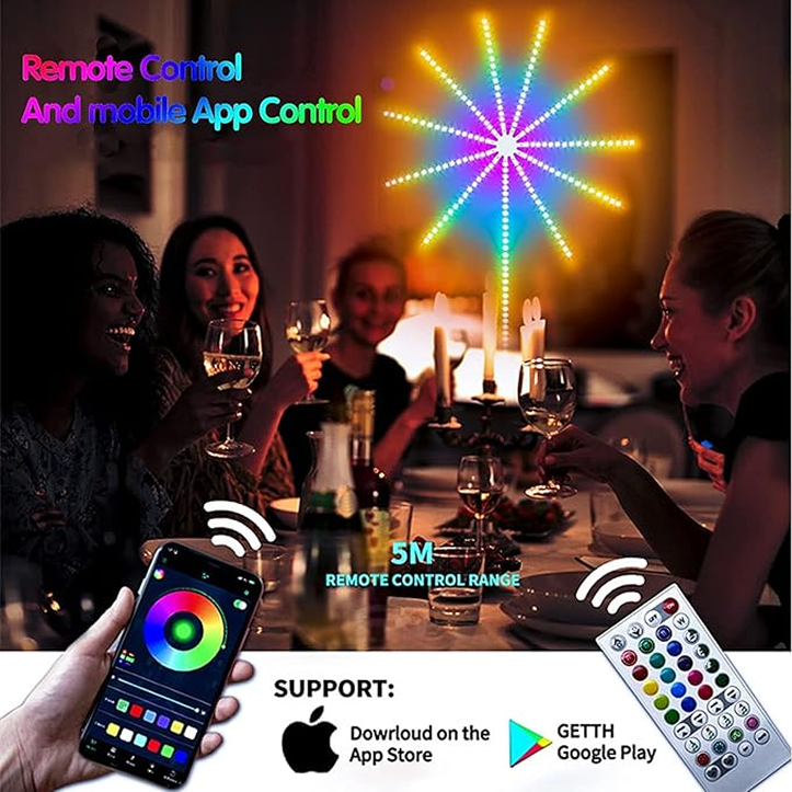 Smart 40Keys Fire-works LED Strips Colors RGB
