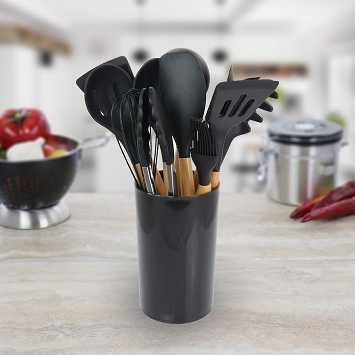 Tool Wooden Cookware Utensil Set, 12 Piece