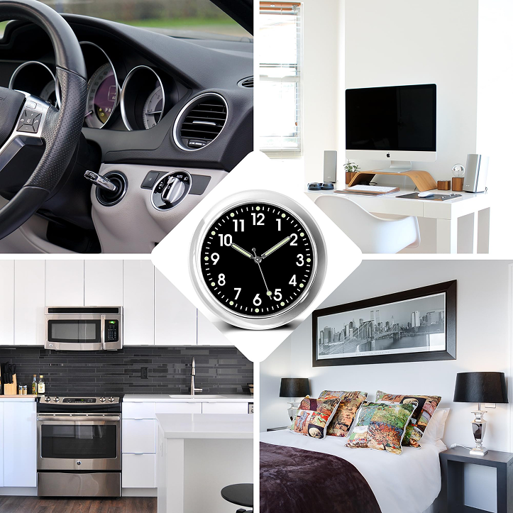 Car Sticker Clocks, Universal Pocket Mini Clock