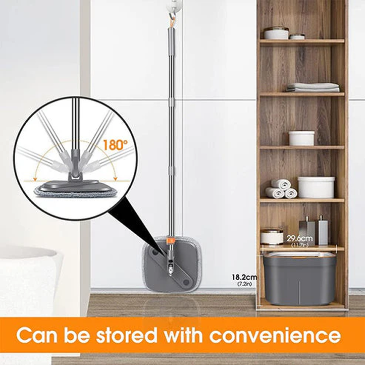 Rotating Spin Mop And Bucket With Wringer Set