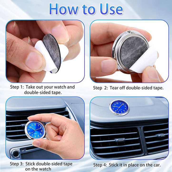 Car Sticker Clocks, Universal Pocket Mini Clock