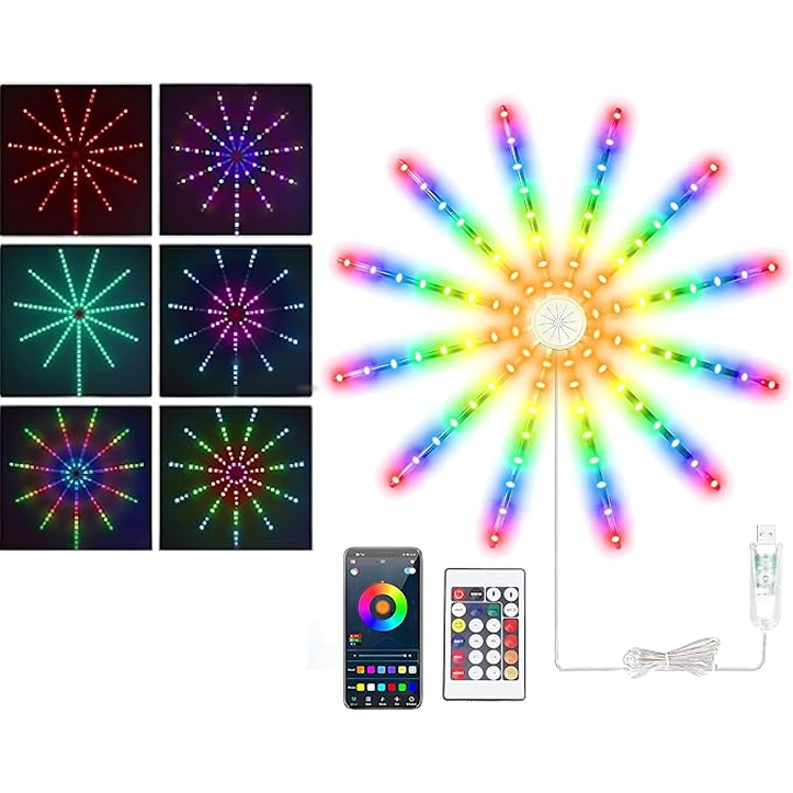 Smart 40Keys Fire-works LED Strips Colors RGB