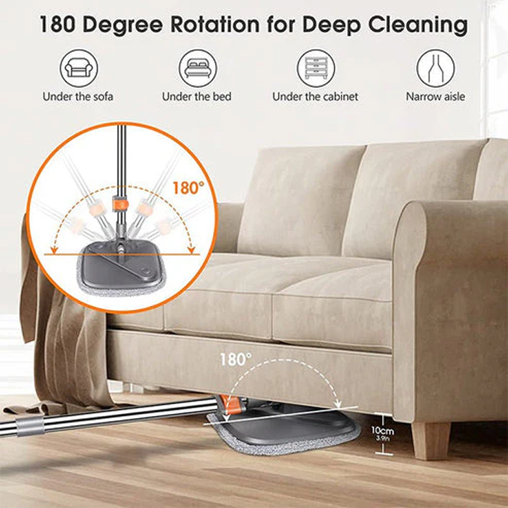 Rotating Spin Mop And Bucket With Wringer Set