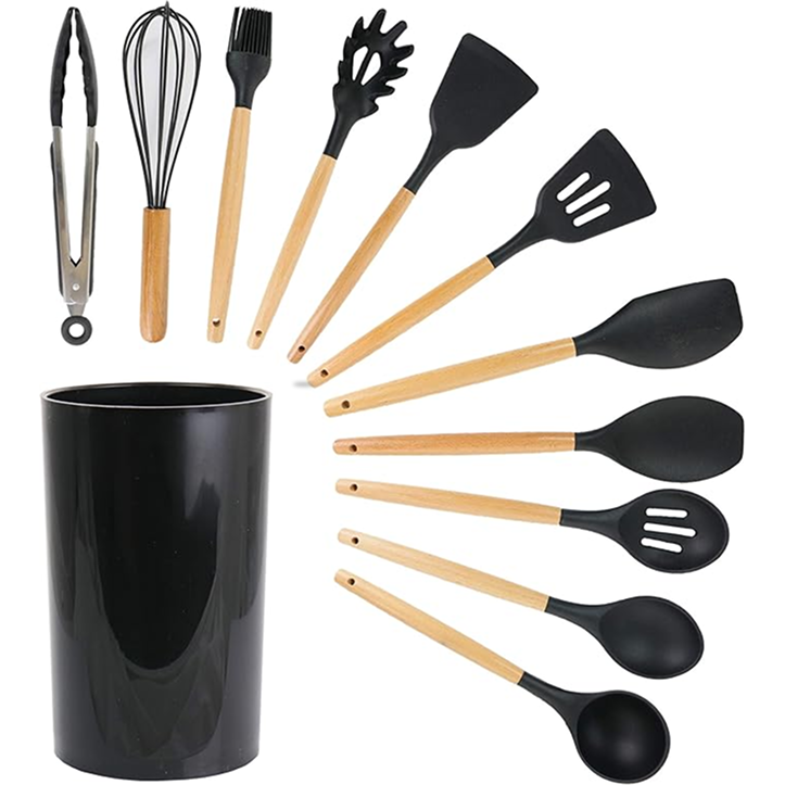 Tool Wooden Cookware Utensil Set, 12 Piece