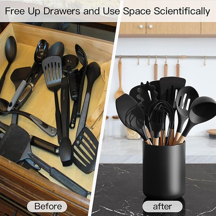 Tool Wooden Cookware Utensil Set, 12 Piece